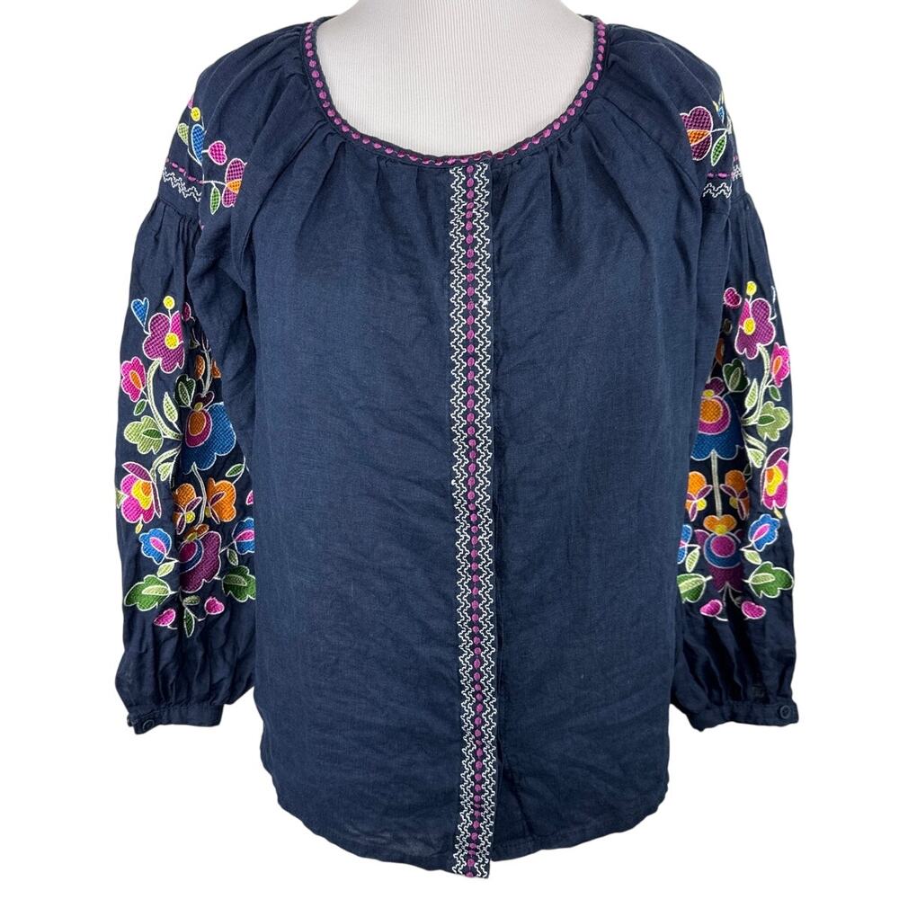 Slobozhanka Embroidered Peasant Blouse, Women, Size Medium